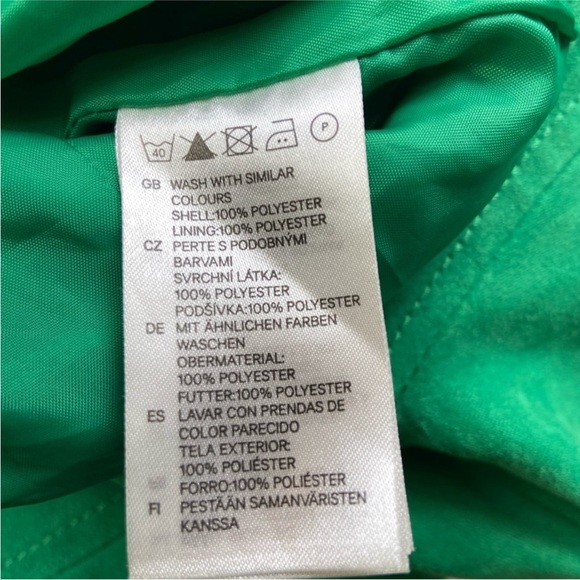 H&M Divided green fabric motor jacket Size 8 - Picture 4 of 7